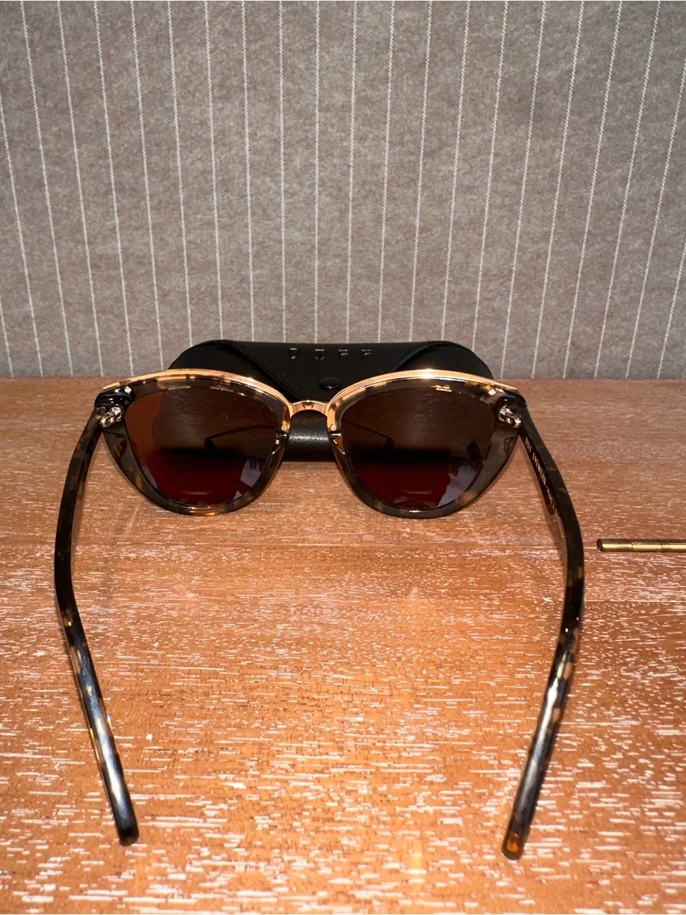 Diff Eyewear Brown Tortoiseshell Sunglasses with Dark Brown Lenses